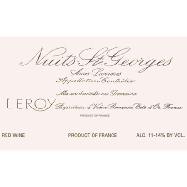 Rượu vang đỏ Domaine Leroy Nuits Saint Georges Aux Lavieres 1996