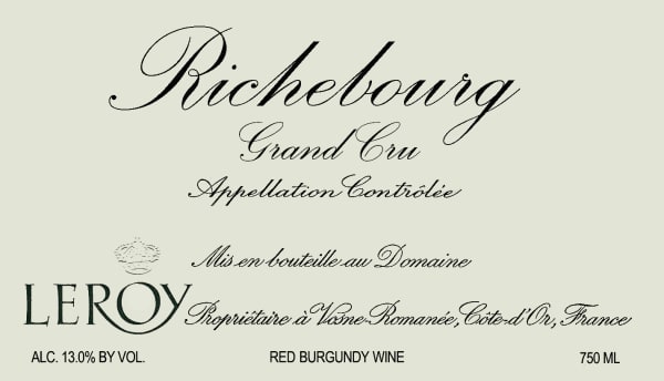 Rượu vang đỏ Domaine Leroy Richebourg Grand Cru 2002