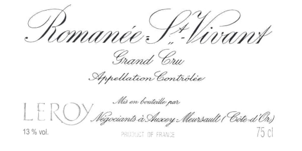 Rượu vang đỏ Domaine Leroy Romanee St. Vivant Grand Cru 2002