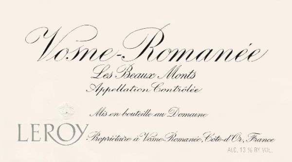 Rượu vang đỏ Domaine Leroy Vosne Romanee les Beaux Monts 2007