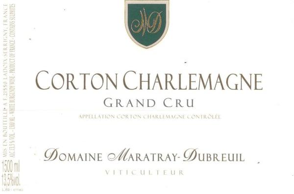 Rượu vang trằng Domaine Maratray-Dubreuil Corton Charlemagne Grand Cru 2014