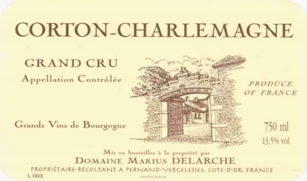 Rượu vang trằng Domaine Marius Delarche Corton-Charlemagne Grand Cru 2012