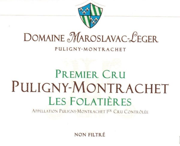 Rượu vang trằng Domaine Maroslavac-Leger Puligny-Montrachet Les Folatieres Premier Cru 2012