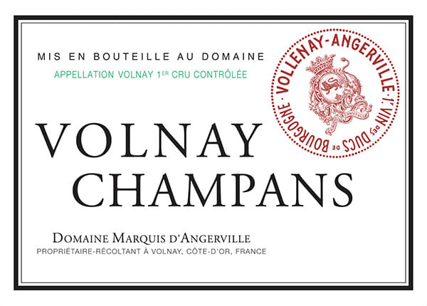 Rượu vang đỏ Domaine Marquis d'Angerville Volnay Champans Premier Cru (chai Magnum 1,5 lít) 2016
