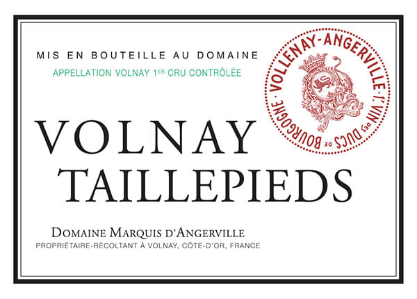 Rượu vang đỏ Domaine Marquis d'Angerville Volnay Taillepieds Premier Cru (chai Magnum 1,5 lít) 2009