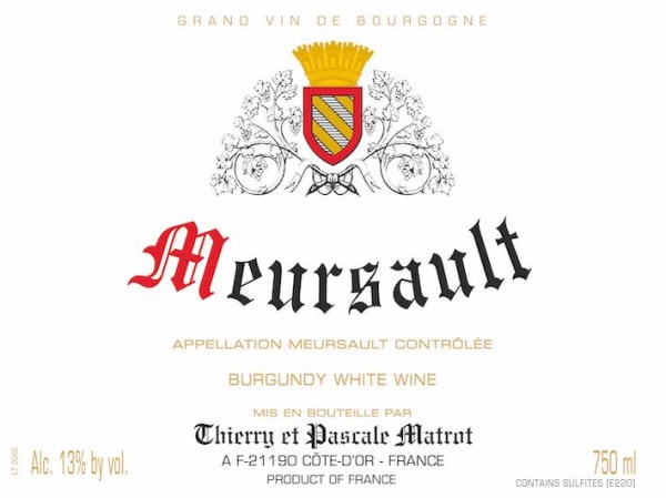 Rượu vang trằng Domaine Matrot Meursault 2021