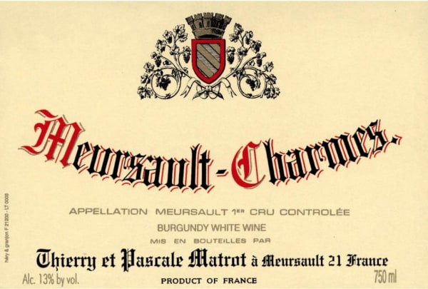 Rượu vang trằng Domaine Matrot Meursault Charmes Premier Cru 2019