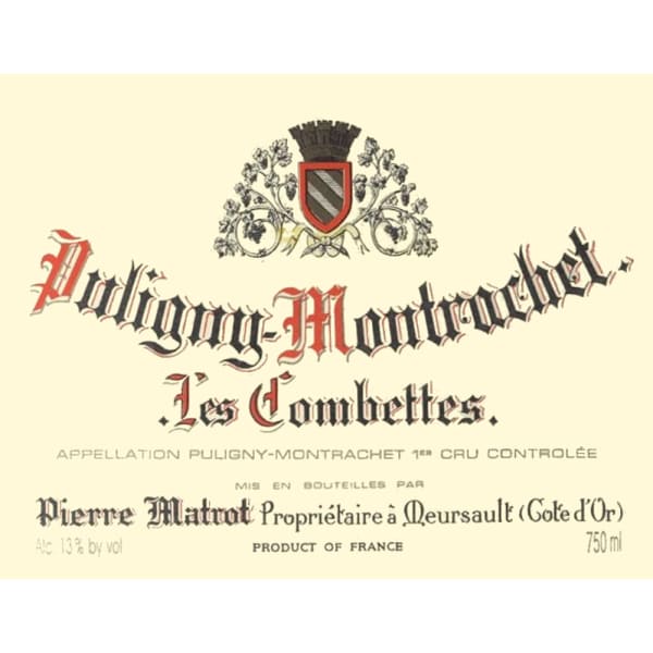 Rượu vang trằng Domaine Matrot Puligny-Montrachet Combettes Premier Cru 2012