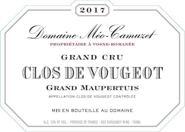 Rượu vang đỏ Domaine Meo-Camuzet Clos de Vougeot Grand Cru Maupertuis 2017