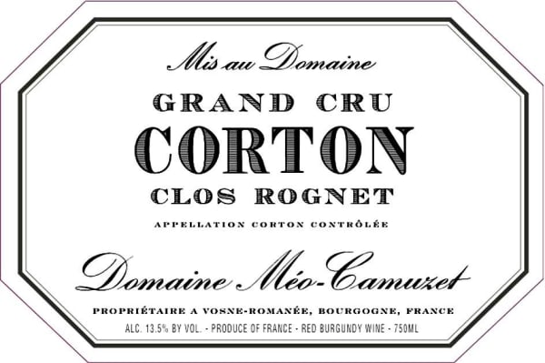 Rượu vang đỏ Domaine Meo-Camuzet Corton Clos Rognet Grand Cru 2012