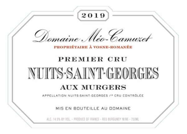 Rượu vang đỏ Domaine Meo-Camuzet Nuits-St-Georges Aux Murgers Premier Cru 2019