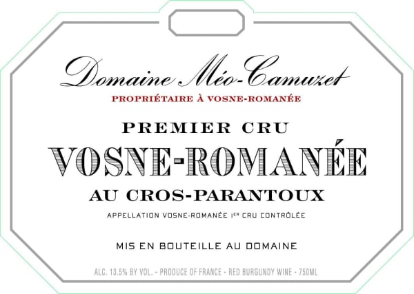 Rượu vang đỏ Domaine Meo-Camuzet Vosne-Romanee Au Cros Parantoux Premier Cru 2020
