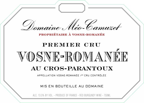 Rượu vang đỏ Domaine Meo-Camuzet Vosne-Romanee Au Cros Parantoux Premier Cru 2021