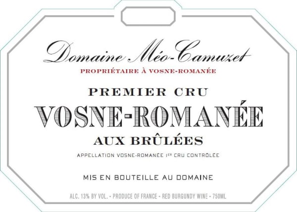 Rượu vang đỏ Domaine Meo-Camuzet Vosne-Romanee Aux Brulees Premier Cru 2020