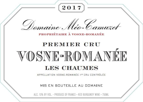 Rượu vang đỏ Domaine Meo-Camuzet Vosne-Romanee Les Chaumes Premier Cru 2017