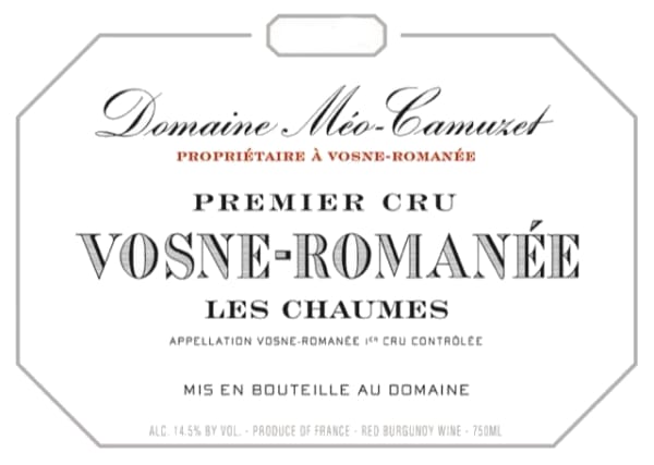 Rượu vang đỏ Domaine Meo-Camuzet Vosne-Romanee Les Chaumes Premier Cru 2021