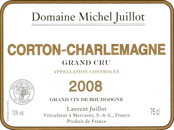 Rượu vang trằng Domaine Michel Juillot Corton-Charlemagne Grand Cru 2008