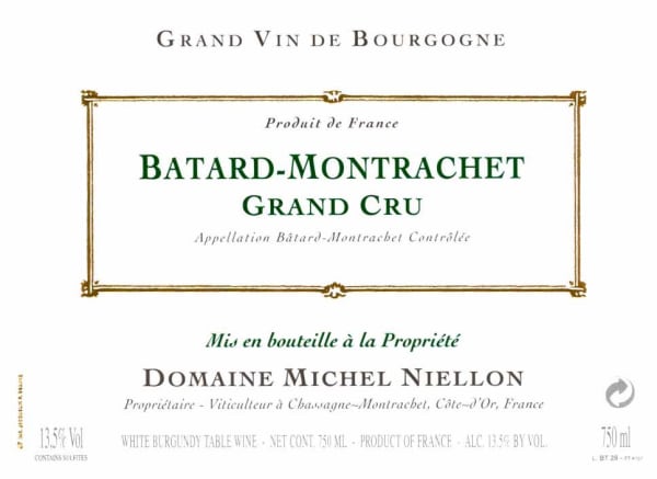 Rượu vang trằng Domaine Michel Niellon Batard Montrachet Grand Cru 2013