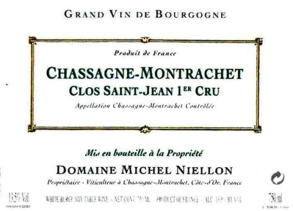 Rượu vang trằng Domaine Michel Niellon Chassagne-Montrachet Clos St. Jean Premier Cru 2016