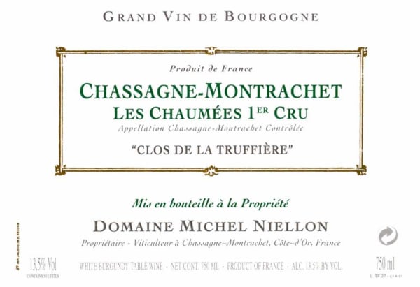 Rượu vang trằng Domaine Michel Niellon Chassagne-Montrachet Les Chaumees Clos de la Truffiere Premier Cru 2011