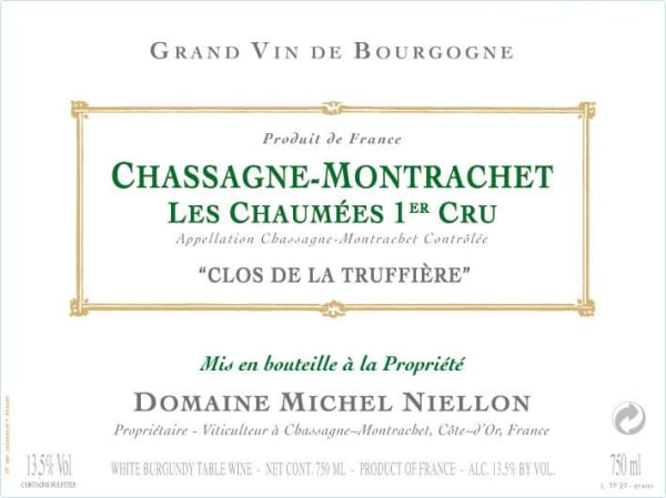 Rượu vang trằng Domaine Michel Niellon Chassagne-Montrachet Les Chaumees Clos de la Truffiere Premier Cru 2016