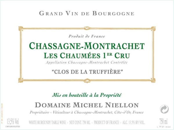 Rượu vang trằng Domaine Michel Niellon Chassagne-Montrachet Les Chaumees Clos de la Truffiere Premier Cru 2020
