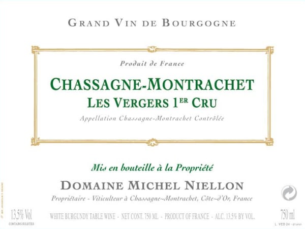 Rượu vang trằng Domaine Michel Niellon Chassagne-Montrachet Les Vergers Premier Cru 2016