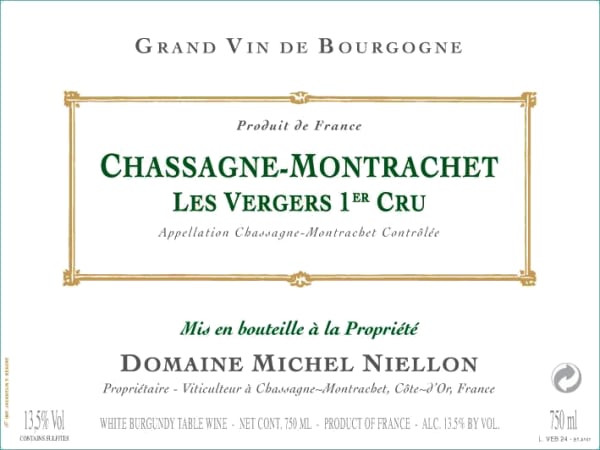 Rượu vang trằng Domaine Michel Niellon Chassagne-Montrachet Les Vergers Premier Cru 2020