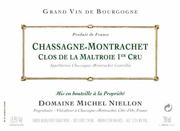 Rượu vang trằng Domaine Michel Niellon Chassagne-Montrachet Premier Cru Clos de la Maltroie 2012