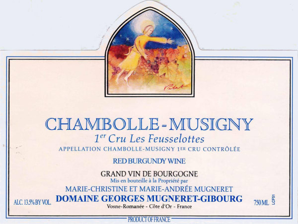 Rượu vang đỏ Domaine Mugneret-Gibourg Chambolle-Musigny Les Feusselottes Premier Cru 2012