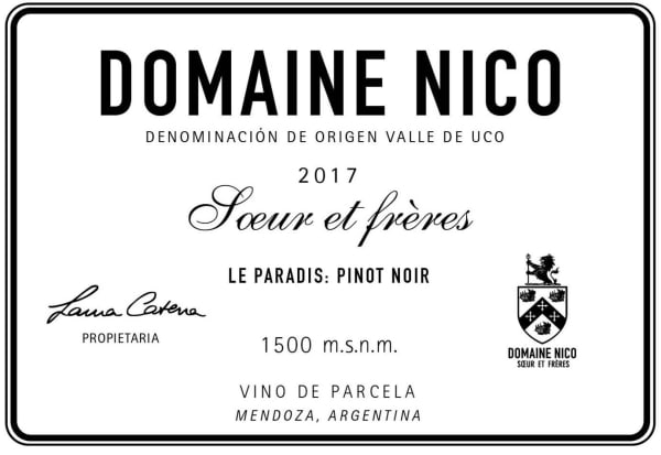 Rượu vang đỏ Domaine Nico Le Paradis Pinot Noir 2016