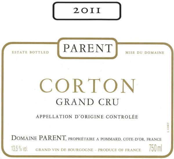 Rượu vang trằng Domaine Parent-Bourgogne Corton Grand Cru Blanc 2011
