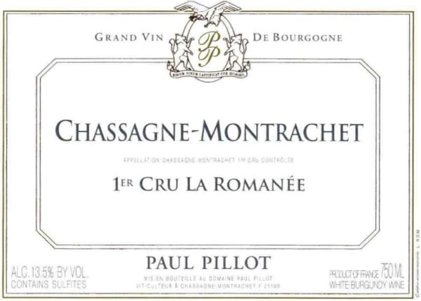 Rượu vang trằng Domaine Paul Pillot Chassagne-Montrachet La Romanee Premier Cru 2013