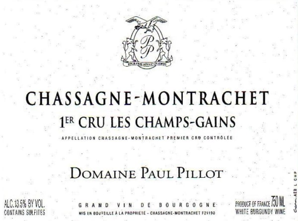 Rượu vang trằng Domaine Paul Pillot Chassagne-Montrachet Les Champs Gains Premier Cru 2019