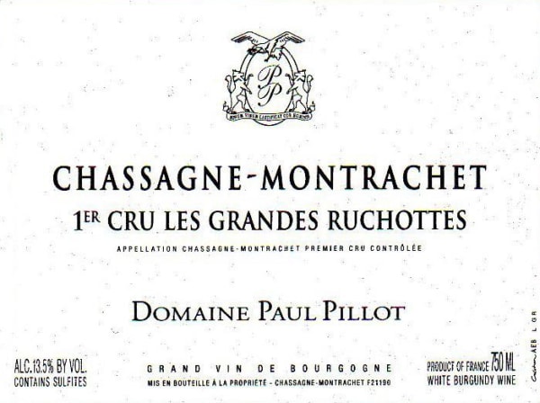 Rượu vang trằng Domaine Paul Pillot Chassagne-Montrachet Les Grandes Ruchottes Premier Cru 2018