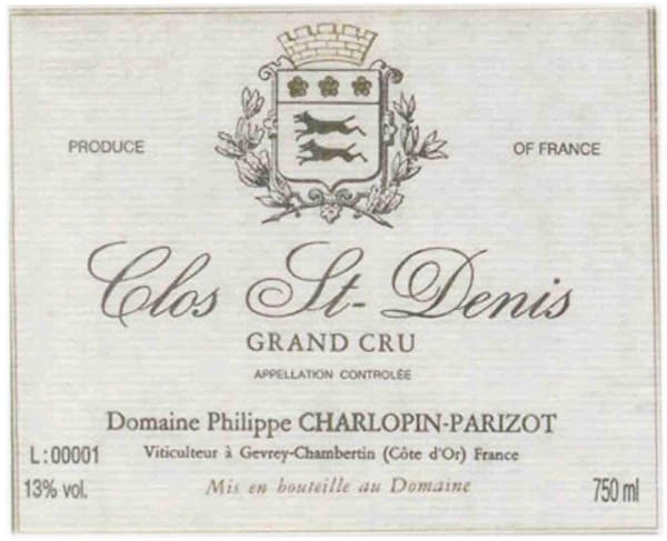 Rượu vang đỏ Domaine Philippe Charlopin-Parizot Clos St. Denis Grand Cru 2013