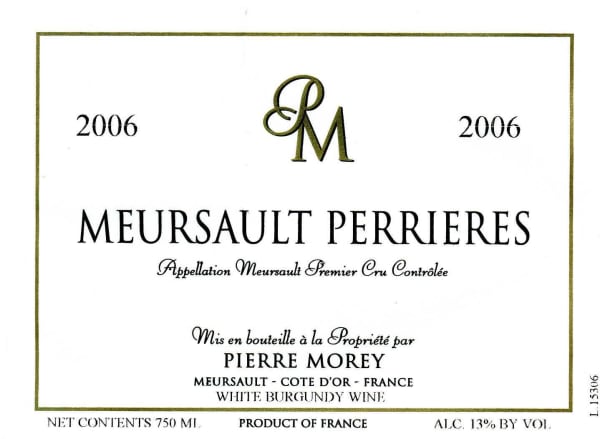 Rượu vang trằng Domaine Pierre Morey Mersault Perrieres Premier Cru 2006
