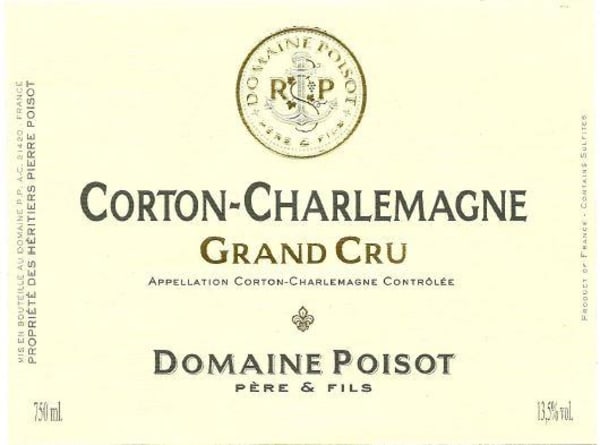 Rượu vang trằng Domaine Poisot Corton-Charlemagne Grand Cru 2013