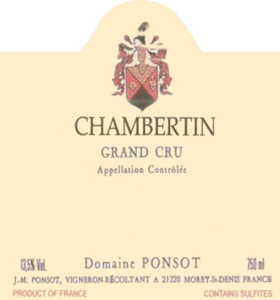 Rượu vang đỏ Domaine Ponsot Chambertin Grand Cru 2004