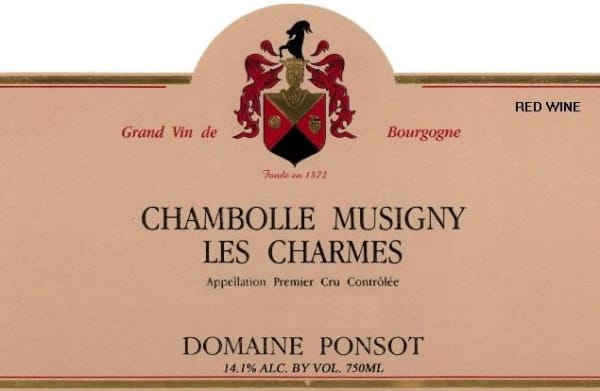 Rượu vang đỏ Domaine Ponsot Chambolle Musigny Les Charmes 2013
