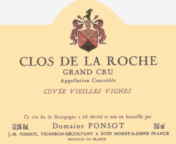Rượu vang đỏ Domaine Ponsot Clos de la Roche Cuvee Vieilles Vignes Grand Cru 2012