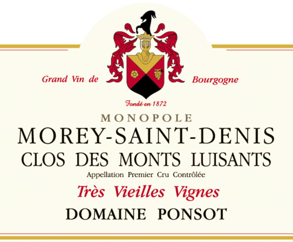 Rượu vang trằng Domaine Ponsot Morey-Saint-Denis Clos des Monts Luisants Premier Cru Blanc 2019