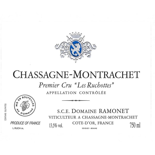 Rượu vang trằng Domaine Ramonet Chassagne Montrachet Les Ruchottes 2014