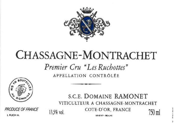 Rượu vang trằng Domaine Ramonet Chassagne-Montrachet Les Ruchottes Premier Cru 2011