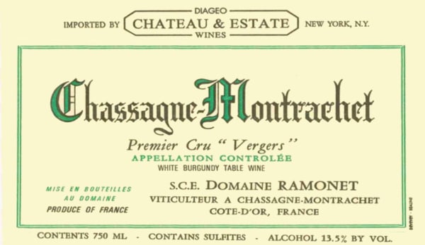 Rượu vang trằng Domaine Ramonet Chassagne-Montrachet Les Vergers Premier Cru 2004
