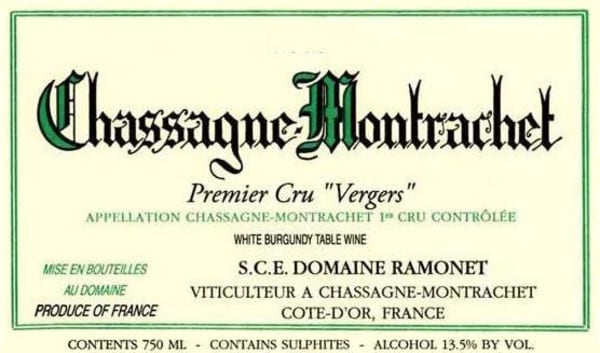 Rượu vang trằng Domaine Ramonet Chassagne-Montrachet Les Vergers Premier Cru 2011