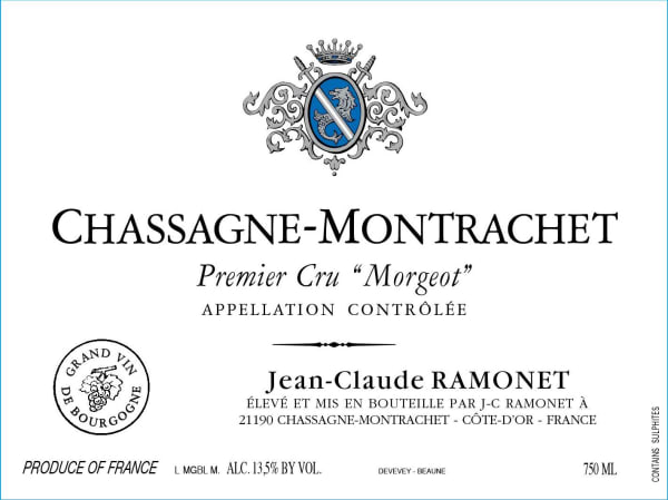 Rượu vang trằng Domaine Ramonet Chassagne-Montrachet Morgeot Premier Cru 2017