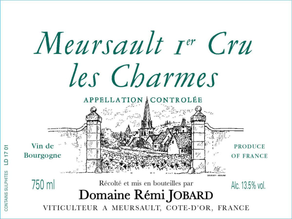 Rượu vang trằng Domaine Remi Jobard Meursault Les Charmes Premier Cru 2018