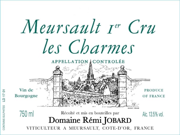 Rượu vang trằng Domaine Remi Jobard Meursault Les Charmes Premier Cru 2020