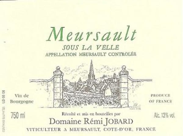 Rượu vang trằng Domaine Remi Jobard Meursault Sous la Velle 2020